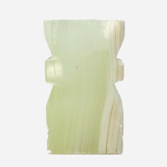 Vintage Hand Carved Onyx TIKI Aztec Mayan God Handmade Lucid Stone Bookend - Picture 5 of 15